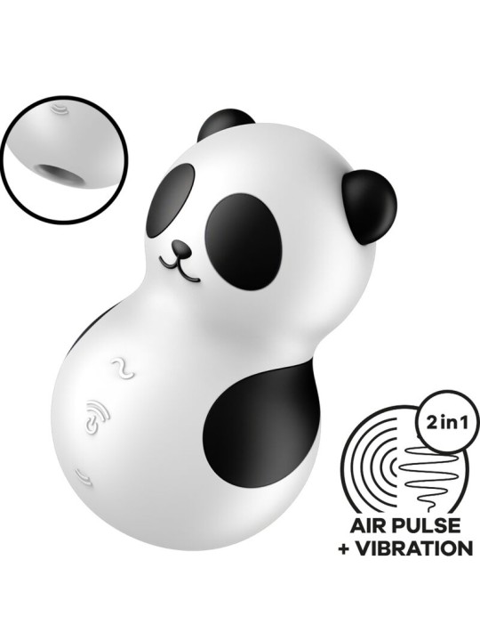 SATISFYER - POCKET PANDA STIMULATOR & VIBRATOR SCHWARZ WEISS