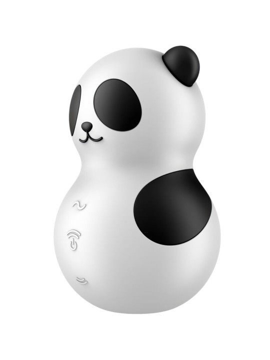 SATISFYER - POCKET PANDA STIMULATOR & VIBRATOR BLACK AND WHITE