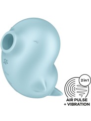 SATISFYER - SASSY SEAL ESTIMULADOR E VIBRADOR AZUL