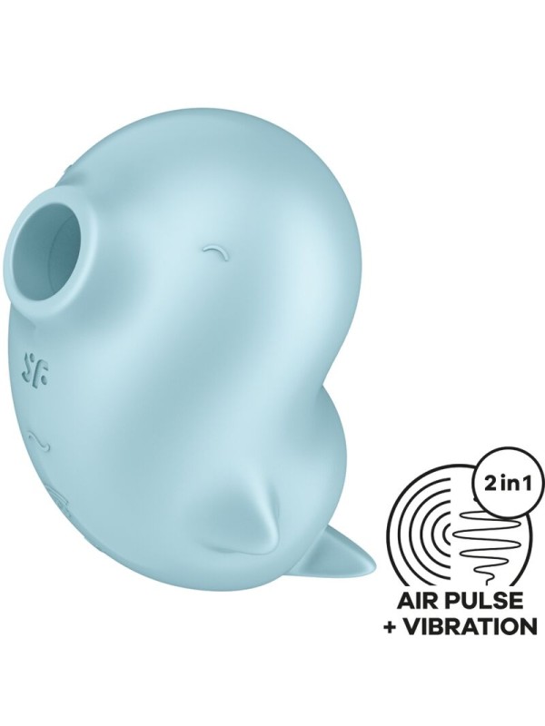 SATISFYER - SASSY SEAL STIMULATOR & VIBRATOR BLUE
