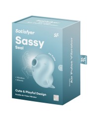 SATISFYER - SASSY SEAL ESTIMULADOR E VIBRADOR AZUL