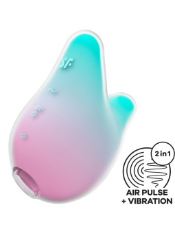 SATISFYER - MERMAID VIBES ESTIMULADOR & VIBRADOR MENTA Y ROSA