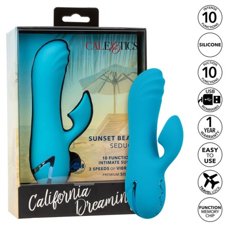 CALEXOTICS - SUNSET BEACH SEDUCER VIBRATOR & STIMULATOR 10 FUNCTIONS B
