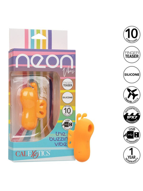 CALEXOTICS - NEON VIBES BUZZING VIBE LE STIMULATEUR DE DOIGTS 10 VIBRA