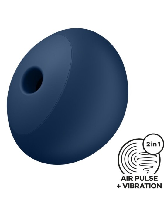 SATISFYER - AIR POWER 4 STIMULATOR & VIBRATOR 12 VIBRATIONS BLUE