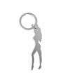 DIABLO PICANTE - PORTACHIAVI CON SILHOUETTE FEMMINILE COLOR ARGENTO CO