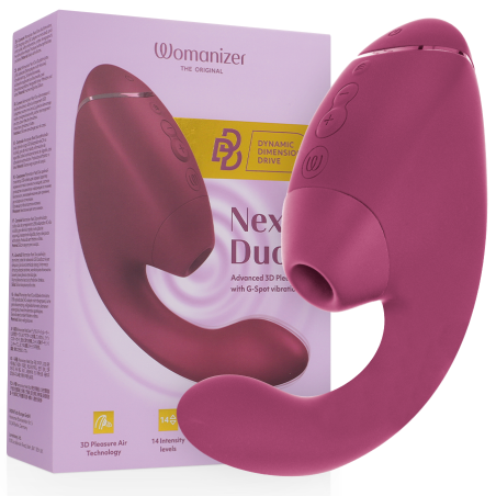WOMANIZER - DUO NEXT DOPPELTER KLITORIS- & G-PUNKT-STIMULATOR, DUNKLES