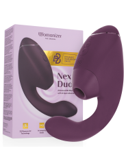 WOMANIZER - DUO NEXT DUBBELE CLITORIS- & G-SPOTSTIMULATOR DONKERPAARS