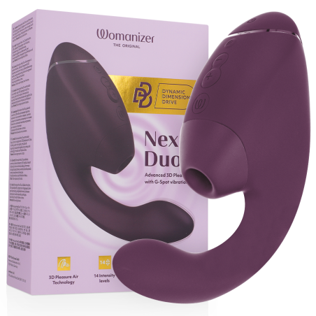 WOMANIZER - DUO NEXT Estimulador Duplo de Clitóris e Ponto G Roxo Escu