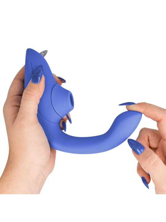 WOMANIZER - BLEND RABBIT VIBRATOR STIMULATOR VIBRANT BLUE