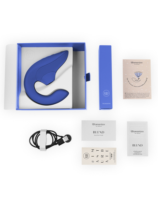 WOMANIZER - VIBRADOR ESTIMULADOR BLEND RABBIT AZUL VIBRANTE