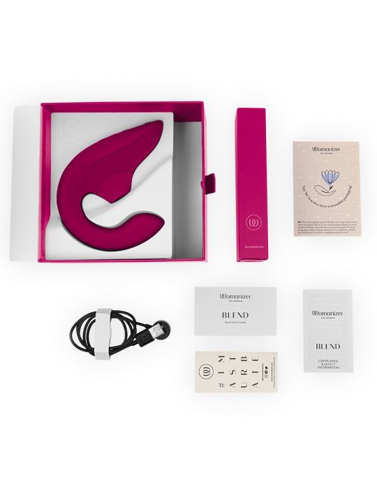 WOMANIZER - VIBRATEUR STIMULATEUR BLEND RABBIT ROSE VIBRANT