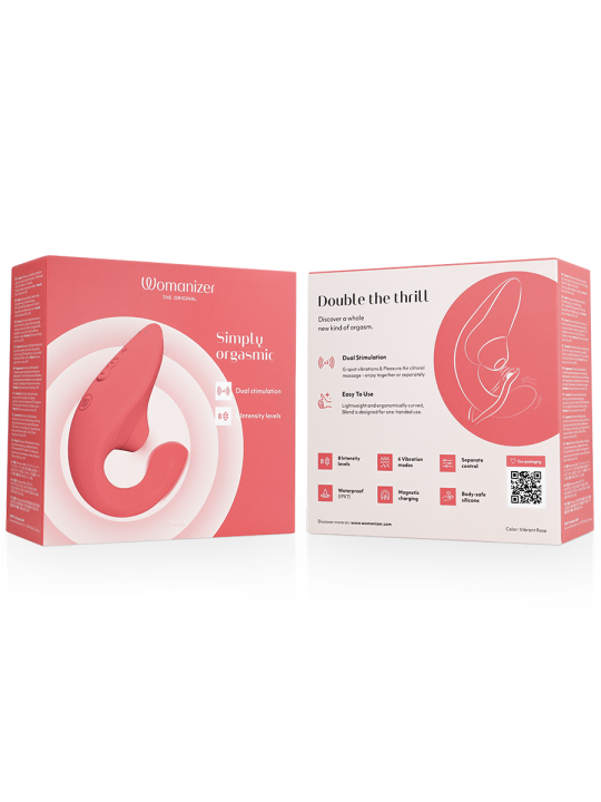 WOMANIZER - BLEND RABBIT VIBRATOR STIMULATOR VIBRANT ROSE