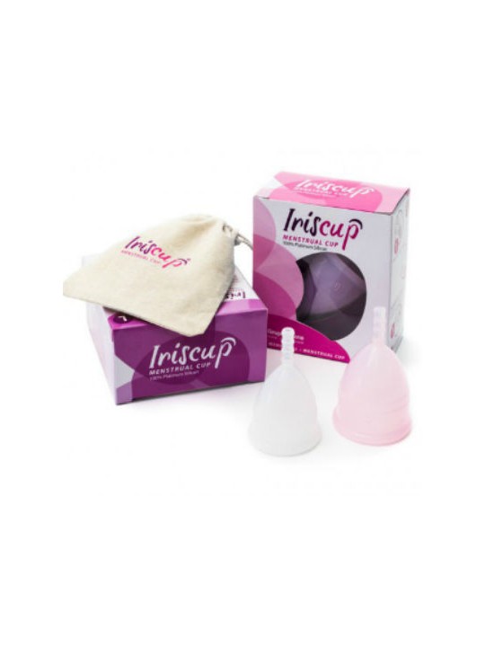 IRISCUP - LARGE PINK MONTH CUP + FREE STERILIZER BAG