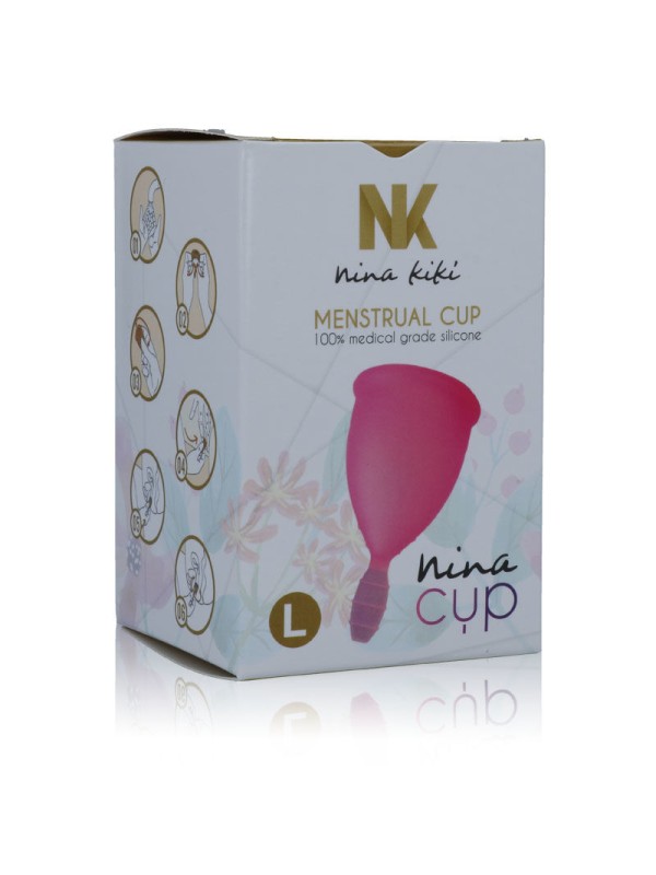 NINA KIKÍ - COPO MENSTRUAL ROSA - TAMANHO L