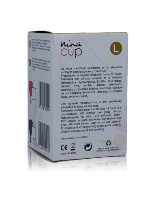 NINA KIKÍ - MENSTRUAL CUP ROSA - GRÖSSE L