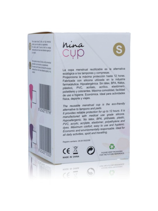 NINA KIKÍ - MENSTRUAL CUP ROSA - GRÖSSE S