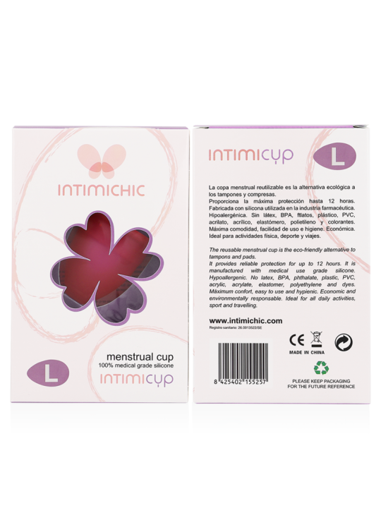 INTIMICHIC - COUPE MENSTRUELLE EN SILICONE MÉDICALE - TAILLE L