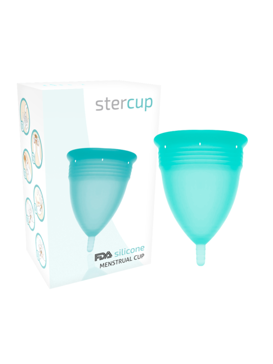 STERCUP - COPO MENSTRUAL DE SILICONE FDA AQUAMARINE - TAMANHO L