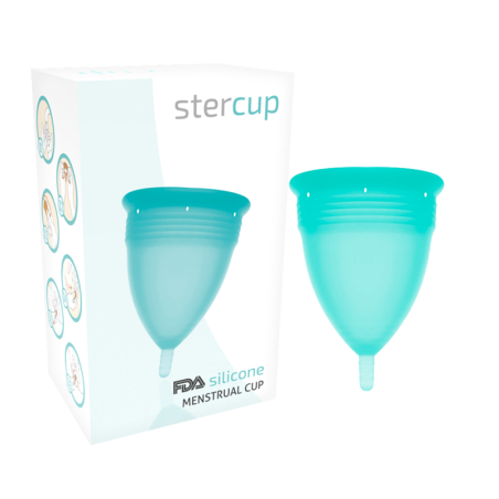 STERCUP - FDA SILICONEN AQUAMARINE MENSTRUATIECUP - MAAT S