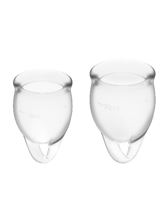 SATISFYER - FEEL CONFIDENT MENSTRUAL CUP CLEAR 15 + 20 ML