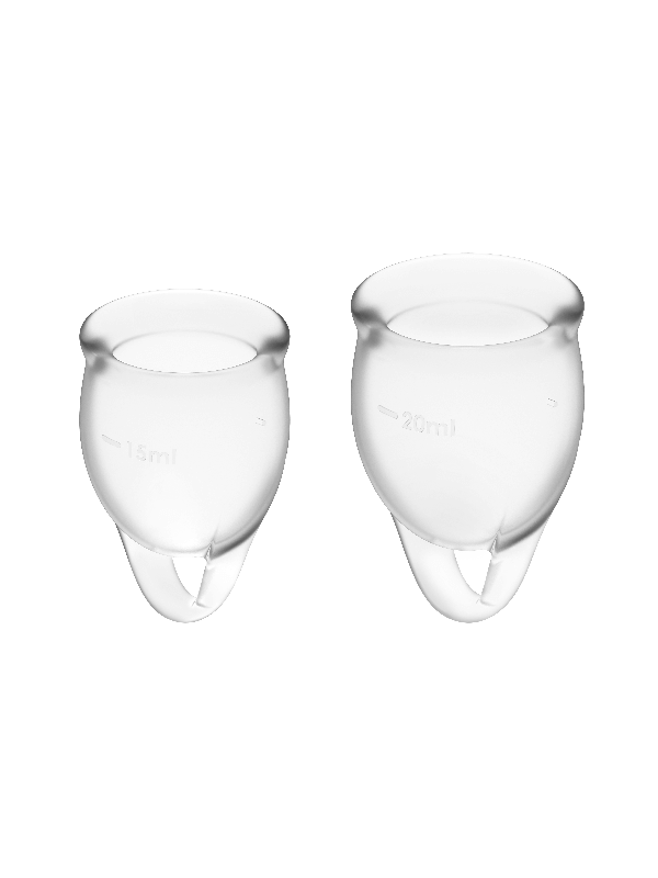 SATISFYER - FEEL CONFIDENT MENSTRUAL CUP CLEAR 15 + 20 ML
