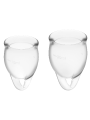 SATISFYER - COPO MENSTRUAL FEEL CONFIDENT TRANSPARENTE 15 + 20 ML