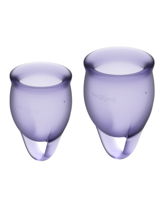 SATISFYER - COUPE MENSTRUELLE FEEL CONFIDENT VIOLET 15 + 20 ML