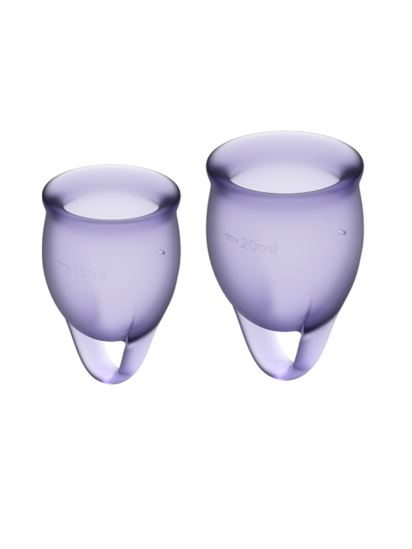 SATISFYER - COUPE MENSTRUELLE FEEL CONFIDENT VIOLET 15 + 20 ML