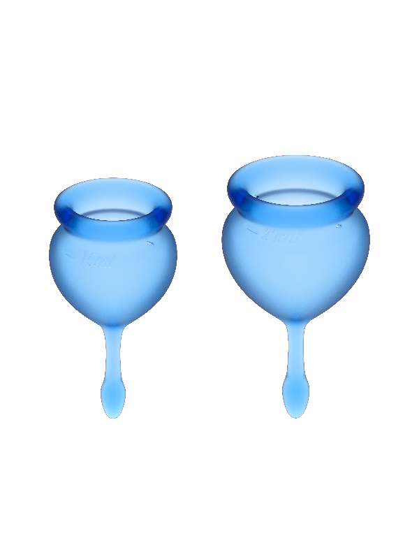 SATISFYER - FEEL GOOD MENSTRUAL CUP DUNKELBLAU 15 + 20 ML