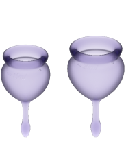SATISFYER - FEEL GOOD COPO MENSTRUAL ROXO 15 + 20 ML