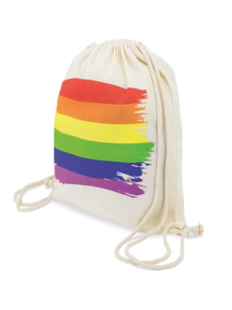 PRIDE - MOCHILA COM BANDEIRA LGBT DE ALGODO