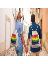PRIDE - MOCHILA COM BANDEIRA LGBT DE ALGODO