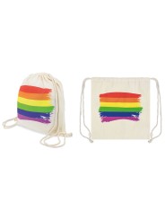 PRIDE - MOCHILA COM BANDEIRA LGBT DE ALGODO