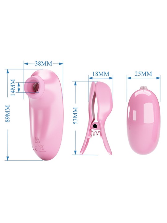 PRETTY LOVE - IMONIE 3-IN-1 MULTIFUNCTIONELE SET MET ZUIGNAP, TEPELS E