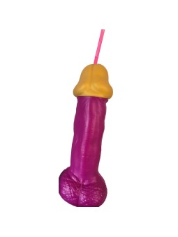 DIABLO PICANTE - FUCHSIA PLASTIC PENIS GLASS