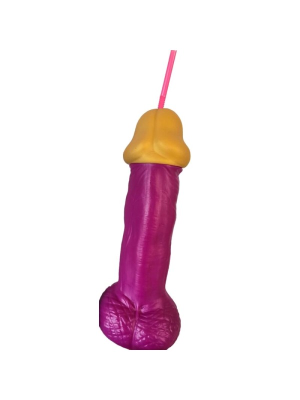 DIABLO PICANTE - VERRE PÉNIS EN PLASTIQUE FUCHSIA