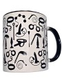 DIABLO PICANTE - WHITE BONDAGE MUG WITH BLACK HANDLE 370 ML