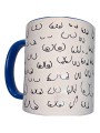 DIABLO PICANTE - TAZZA TETTE BIANCHE CON MANICO BLU 370 ML