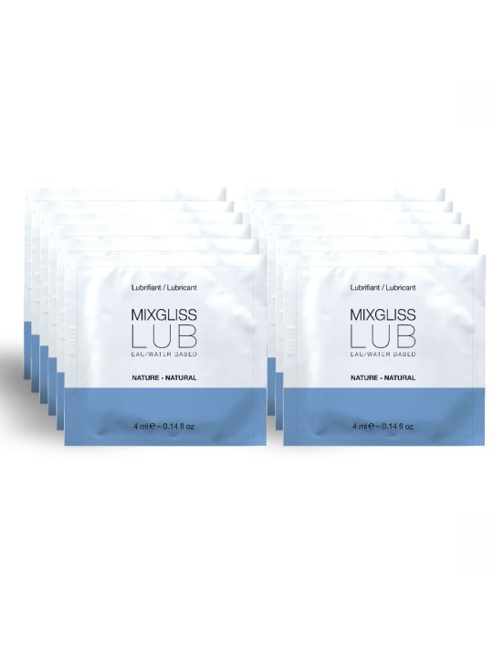 MIXGLISS - LUBRIFIANT NATUREL BASE D'EAU 12 UNIDOSE 4 ML