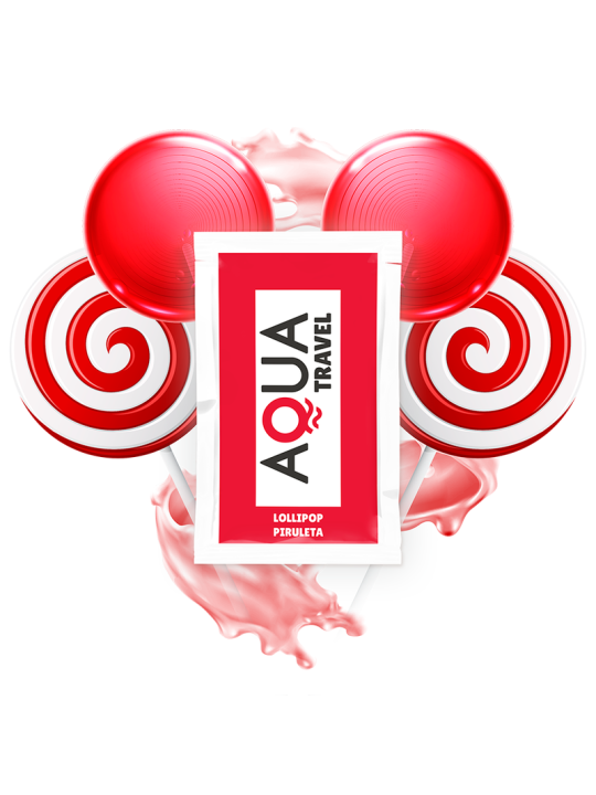 AQUA TRAVEL - LUBRIFICANTE À BASE DE ÁGUA SABOR PIRULITO 6 ML