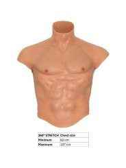 DESEJO OCULTO - CAMISETA DE TORSO MASCULINO DE SILICONE ALTER EGO COM 