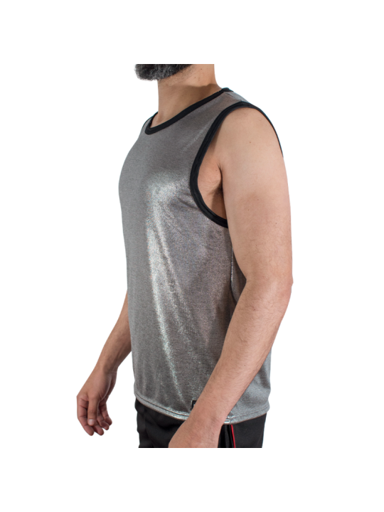 MACHO - T-SHIRT MIT FEINEM GLITZER, GRÖSSE L/XL
