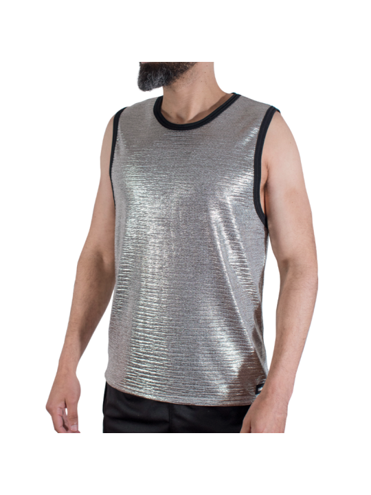 MACHO - CAMISETA COM GLITTER FINO TAMANHO L/XL