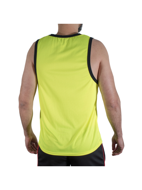 MACHO - CMV001 CAMISETA AMARELA DE GINÁSTICA TAMANHO P/M