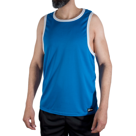 MACHO - CMV002 T-SHIRT DE SPORT BLEU S/M