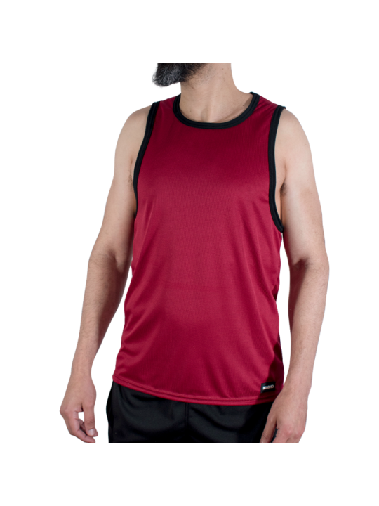 MACHO - CMV003 MAROON GYM T-SHIRT L/XL