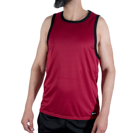 MACHO - CMV003 T-SHIRT DE SPORT MARRON L/XL