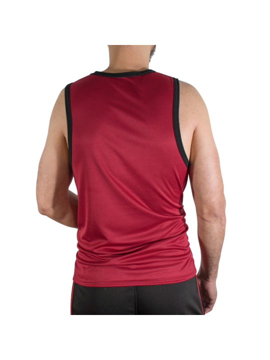 MACHO - CMV003 MAROON GYM T-SHIRT L/XL
