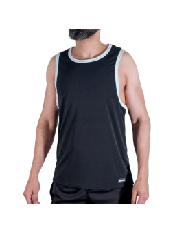MACHO - CMV004 T-SHIRT DE SPORT NOIR TAILLE S/M